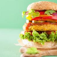 Vegetarian Burger · Delicious Vegetarian Burger freshly prepared to customer's preference.
