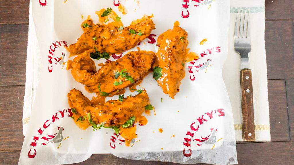 Chicky'S Jumbo Tenders · Three  jumbo tenders.Served with your choice of sauce
