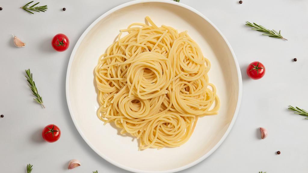 Your Spaghetti · Fresh gluten-free spaghetti pasta cooked with your choice of sauce and toppings!
