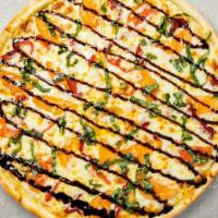 Sunday'S Bbq Pizza · Barbecue sauce, mozzarella, marinara, chopped garlic, fresh basil, and extra virgin olive oi...