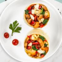 Cruisin' Burrito Breakfast · Spinach, mushrooms, tomatoes, feta cheese, eggs, tomatoes and onions wrapped in a flour tort...