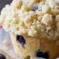 Blueberry Crumb Muffin · Homemade blueberry muffins stuffed full of fresh blueberries and topped with a buttery cinna...