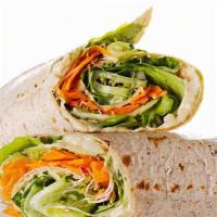 Veggie Wrap · 3 scrambled eggs, mushrooms, broccoli spinach, peppers, onions, mozzarella cheese.