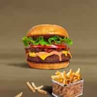 Classic Champ Burger  · American beef patty topped with lettuce, tomato, onion, and pickles.