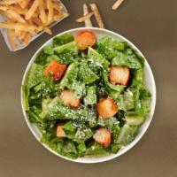 Cease Caesar Salad  · (Vegetarian) Romaine lettuce, house croutons, and parmesan cheese tossed with Caesar dressing.