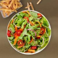 Go Greens Salad  · (Vegetarian) Romaine lettuce, cherry tomatoes, carrots, and onions dressed tossed with lemon...