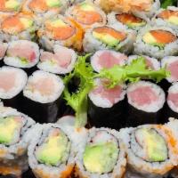 Sushi Assorted Lunch Special · One roll tuna and six pieces sushi.