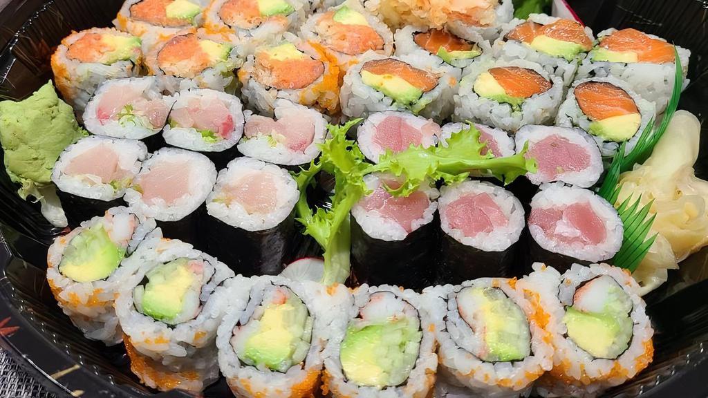 Sushi Assorted Lunch Special · One roll tuna and six pieces sushi.