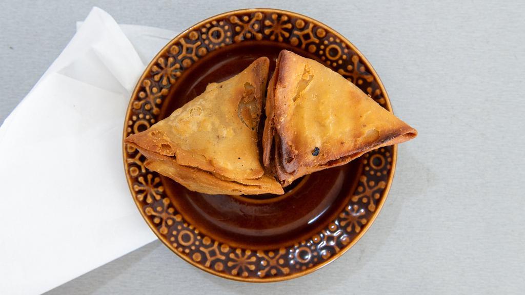 Samosa · Filled with minced meat or mixed vegetable.