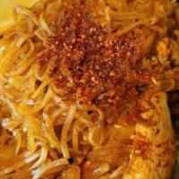 Pad Thai · Most popular. The most famous Thai noodle. Rice noodles, egg, bean sprouts, chives, and fres...