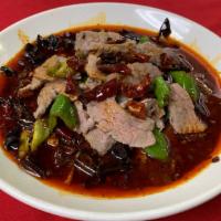 Poached Sliced Beef In Hot Chili Oil 水煮牛 · Spicy 🌶.
