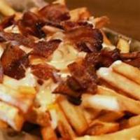 Bacon Cheese Fries  · French fries with bacon with cheese (choice) melted on top.