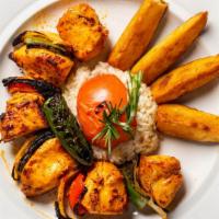 Chicken Shish · Tender chunks of chicken, marinated with chef sown blend of herbs and spices and served with...