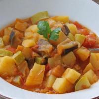 Sautéed Mix Vegetable · Homemade  A fine mixture of potatoes, carrots, zucchini, eggplant, white onions, red green p...