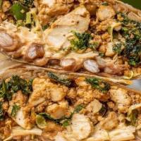 Korean Bbq Wrap · BBQ Tofu, kale, cabbage, scallion, sriracha aioli (vegan)