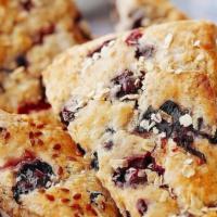 Blueberry Oat Scone · These simple Blueberry Oat Scones, with fiber-rich oats, have a great crumb with bursts of s...