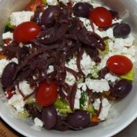 Signature Barashka Salad · Veal tongue, lobster, cherry tomato, corn, and special dressing.