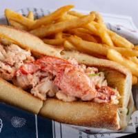 Creole Lobster Roll · Chilled lobster meat dressed in creole mayo dressing served on a toasted buttered roll.