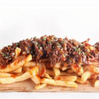 Loaded Fries  · (Topped w/ BBQ Pulled Beef, Chives & Tangy BBQ Sauce)