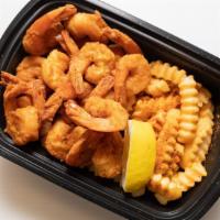 Fried Shrimp (10 Oz)   · served with choice of french fries or tater tots