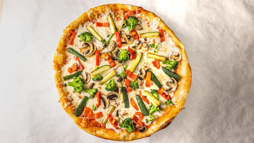 Pizza Primavera · Grilled vegetables.