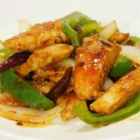 Mongolian Spicy Chicken · Hot and spicy.