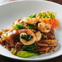 Pad Se Ew Noodle · Popular. A popular Thai-style stir-fried flat noodle, asian broccoli and egg in sweet soy sa...