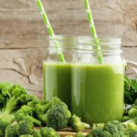 Calcium For Bones Juice · Fresh juice with cabbage, broccoli, parsley, celery and carrots.