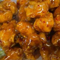  General Tso'S Chicken · Large chunks of crispy chicken stir fried in special sauce.