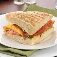 L.T Tozt Panini · Crispy bacon, lettuce, tomato & mayo.