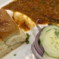 Pao Bhaji · A combination of soft bread roll served with thick vegetable curry.