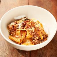 Pappardelle Al Ragu · fresh house-made pappardelle, short rib ragu, pancetta, parmigiano