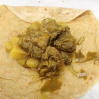 Curry Chicken Roti Wrapped · comes with curry potatoes