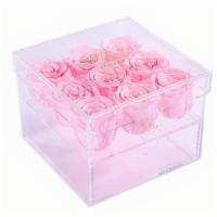 Essential Crystal Light Pink 9 · Luxurious forever rose bouquet in a crystal hat box.

Rose Forever roses last a year!

Detai...