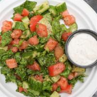 Fresh Green Salad · Lettuce Tomato Cucumber with fresh lime, salt and pepper