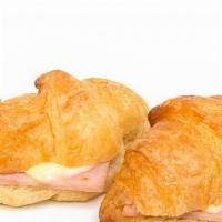 Croissant Au Jambon Fromage (Ham & Cheese Croissant)
 · Flaky all butter yeast puff-pastry dough, with ham and gruyere cheese freshly cut and prepar...