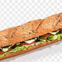Vegan Sandwich
 · Fresh baguette with avocado, dried tomatoes, artesian lettuce, carrots, lime juice, olive oi...