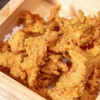Karaage(Fried Chicken) · Deep fried boneless chicken.