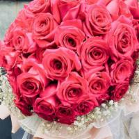 Be Mine · The Deluxe hand crafted Bouquet. Blend with 50 pcs Dutch Roses + Spray Rose.  What better wa...