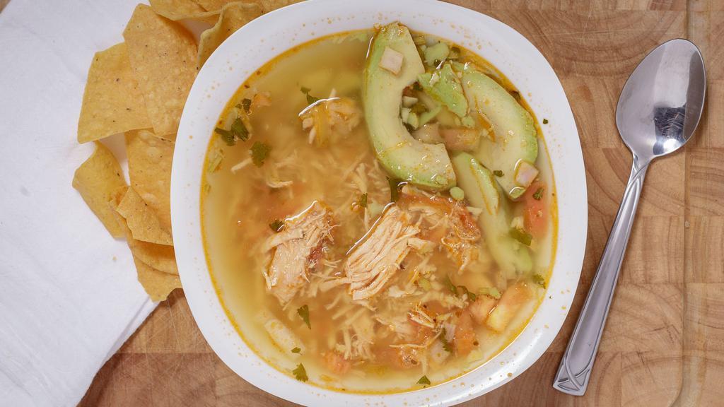 Caldo De Pollo · Chicken stew soup.