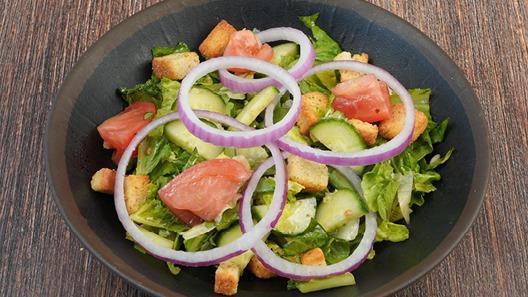 Mixed Greens Salad · mixed greens, tomatoes, cucumbers, red onions, balsamic vinaigrette, croutons.