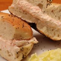 Lox Cream Cheese On A Bagel · Lox Cream Cheese on a Bagel.