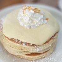 Liliko´I Pancakes (3) · Homemade pancakes topped with our amazing passion fruit cream sauce