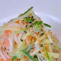 Kani Salad · cucumber  mixed with mayonnaise,caviar  and imitation crab meat.