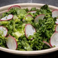House Salad
 · Kale, romaine, radishes, and lemon-honey dressing. Gluten-Free, Dairy-Free, Soy-Free