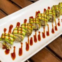Dragon Roll · Eel cucumber wrapped with avocado and tobiko