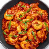 Schezwan Shrimp · Sizzling shrimp prepared in chef's spicy szechwan sauce.