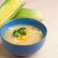 Hot & Sour Chicken Soup · Classic creamy sweet corn soup with chicken.