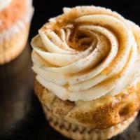 French Toast · Yellow cake swirled with cinnamon and brown sugar topped with vanilla frosting.