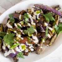 Grilled Eggplant · tahini, schug